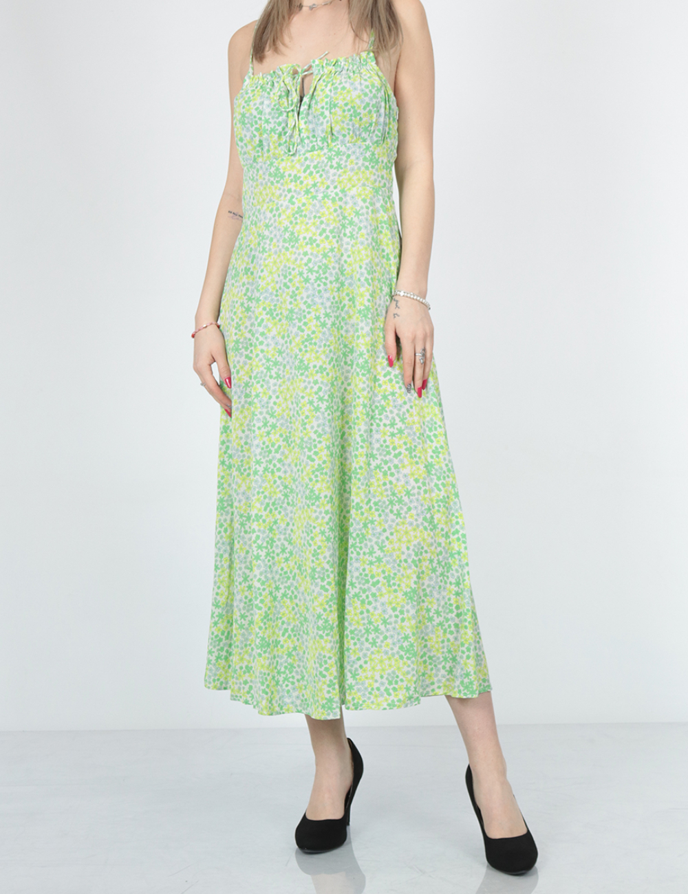 Rochie medie Neon&Nylon, verde