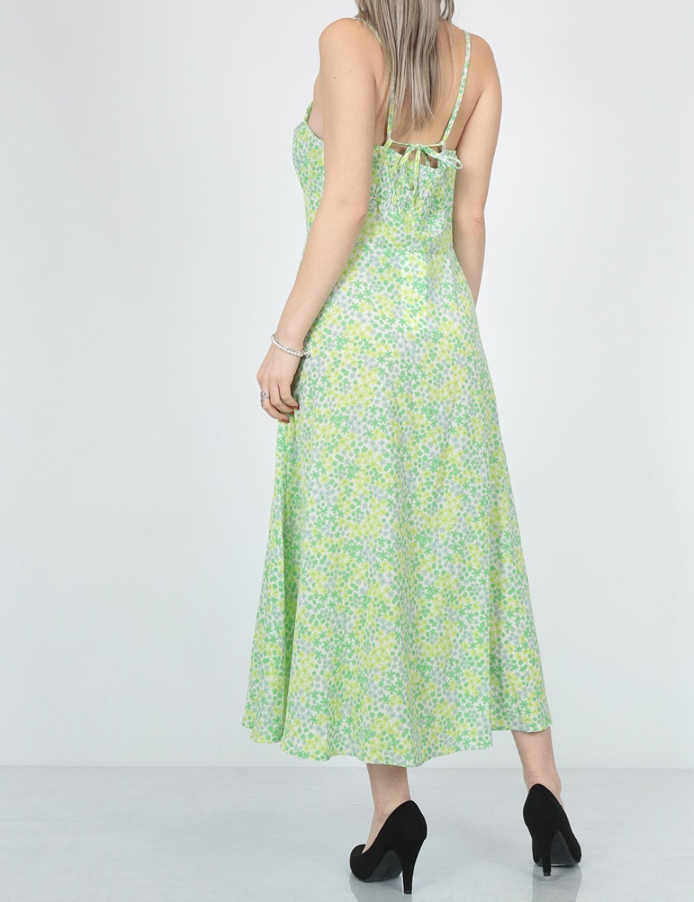 Rochie medie Neon&Nylon, verde - 1 | YEO