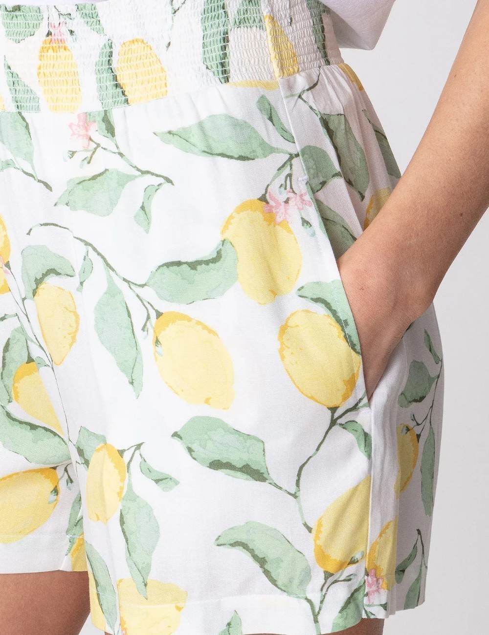 Pantaloni scurti Indiska, alb - 1 | YEO