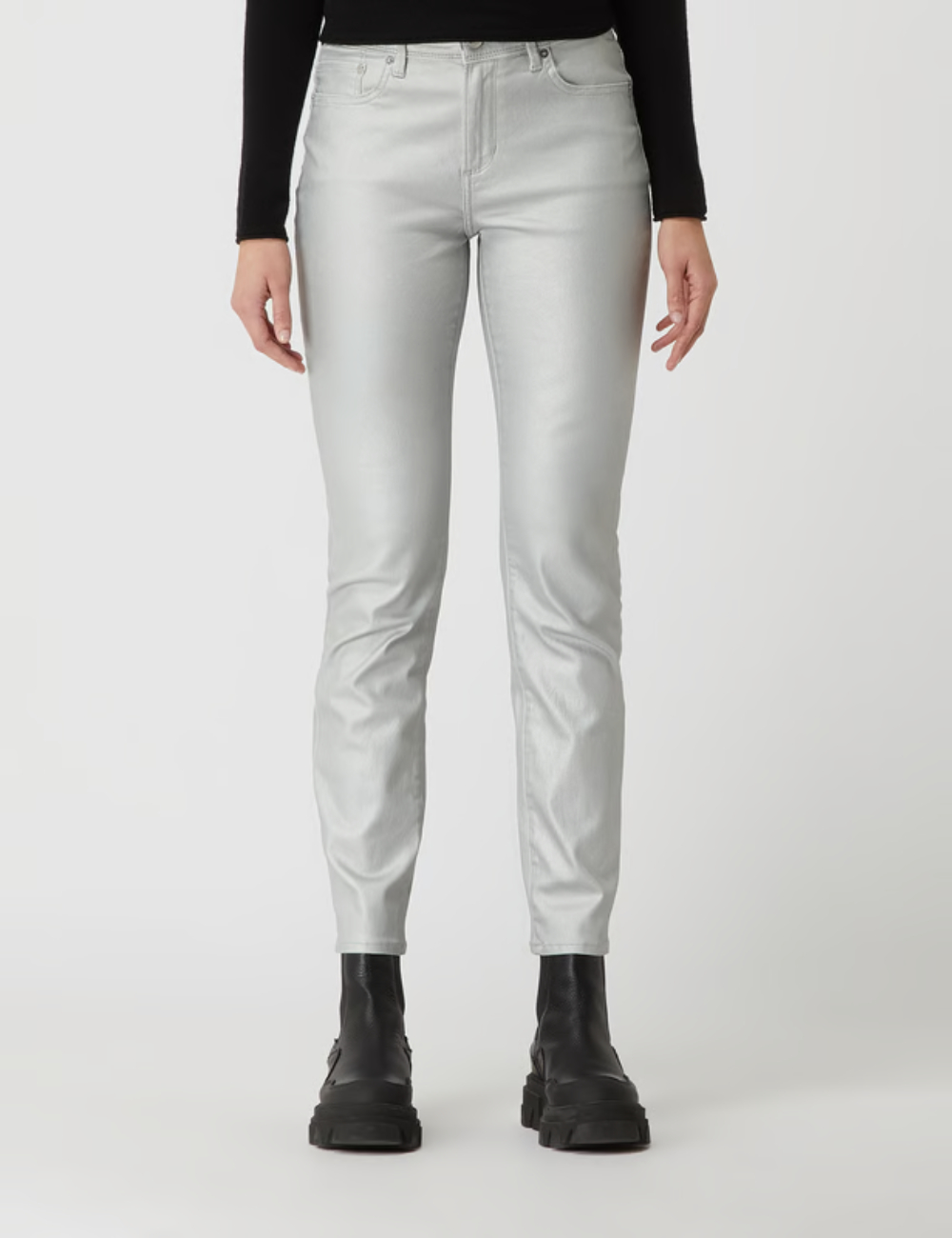 Pantaloni s.Oliver, argintiu