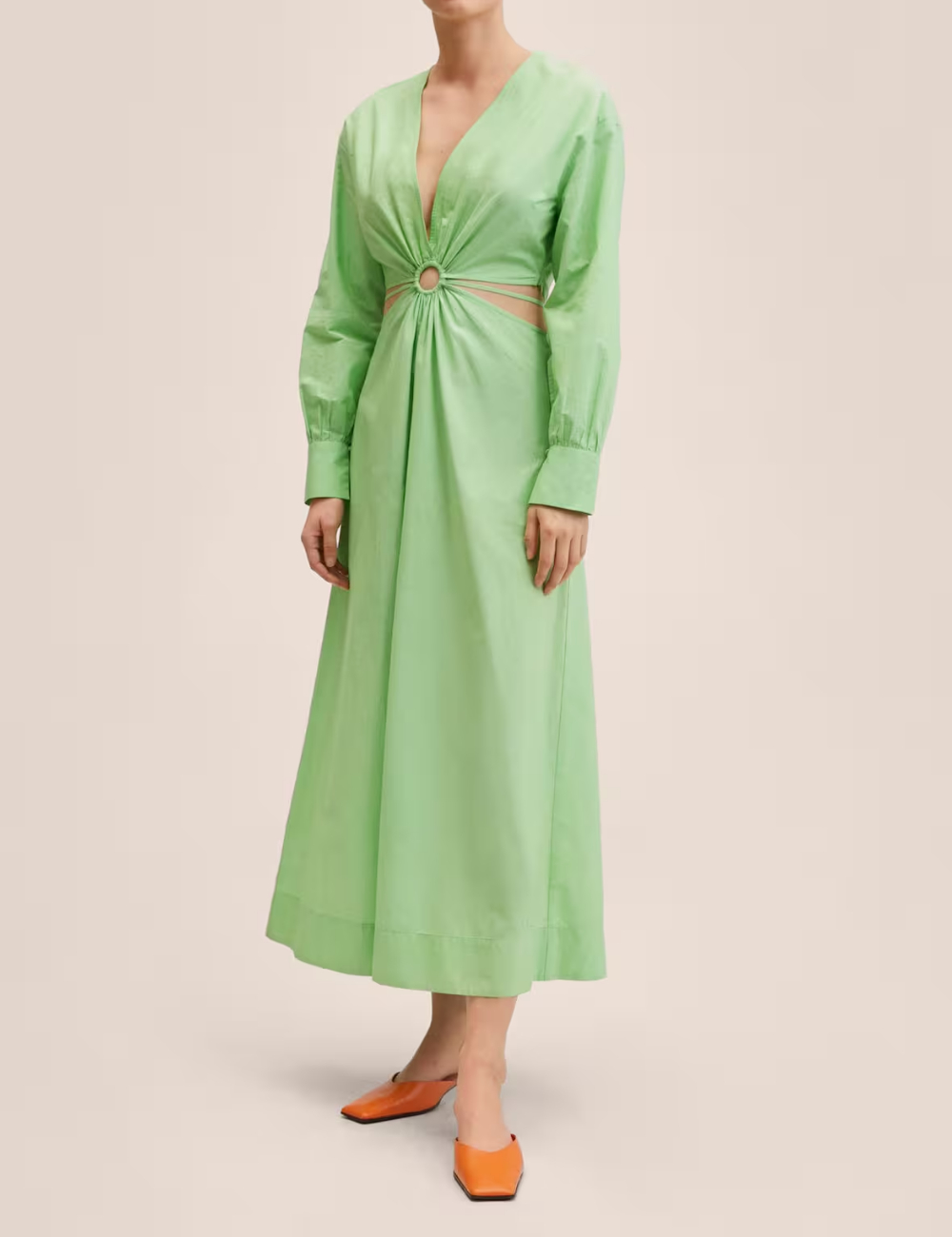 Rochie medie Mango, verde