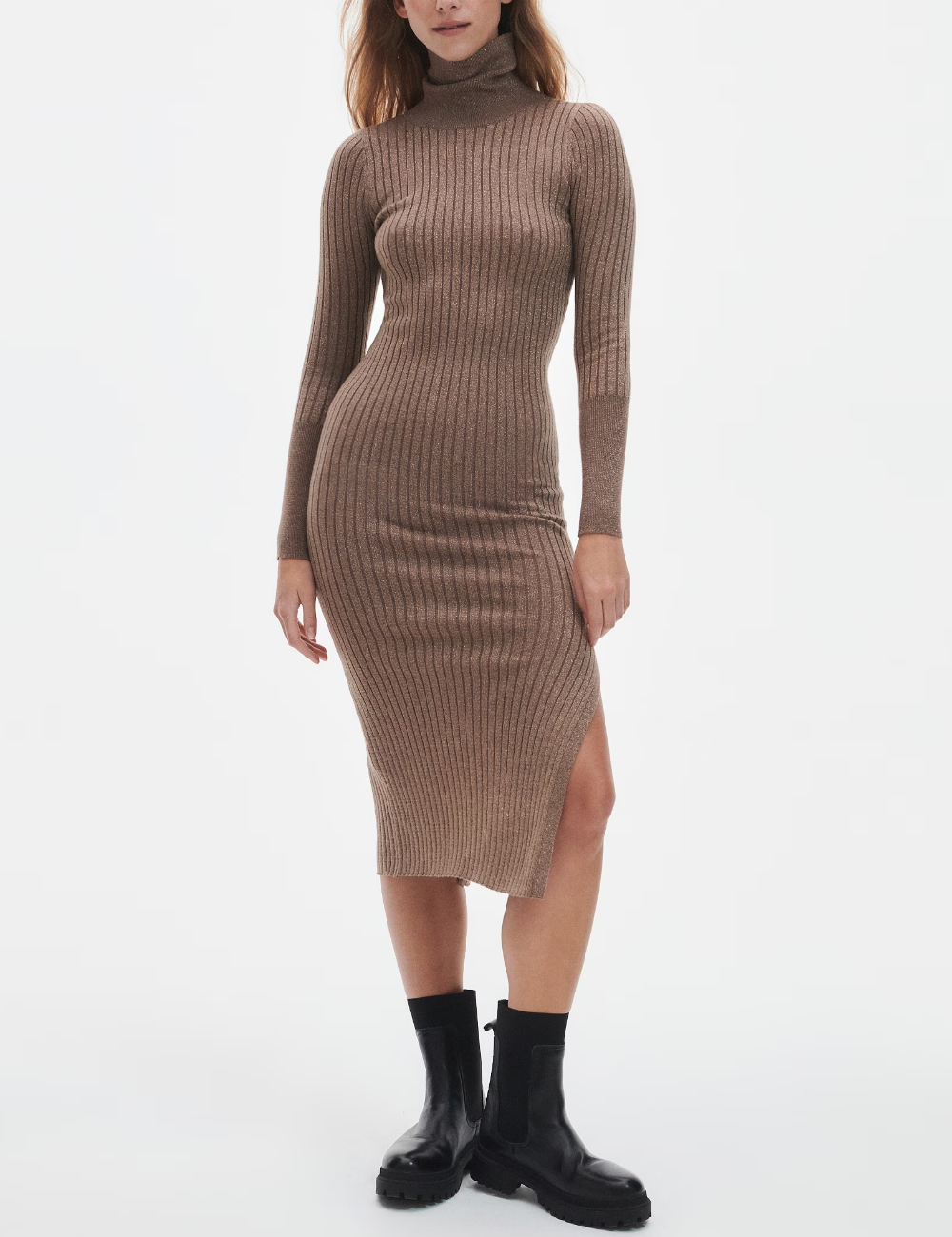 Rochie medie Reserved, maro