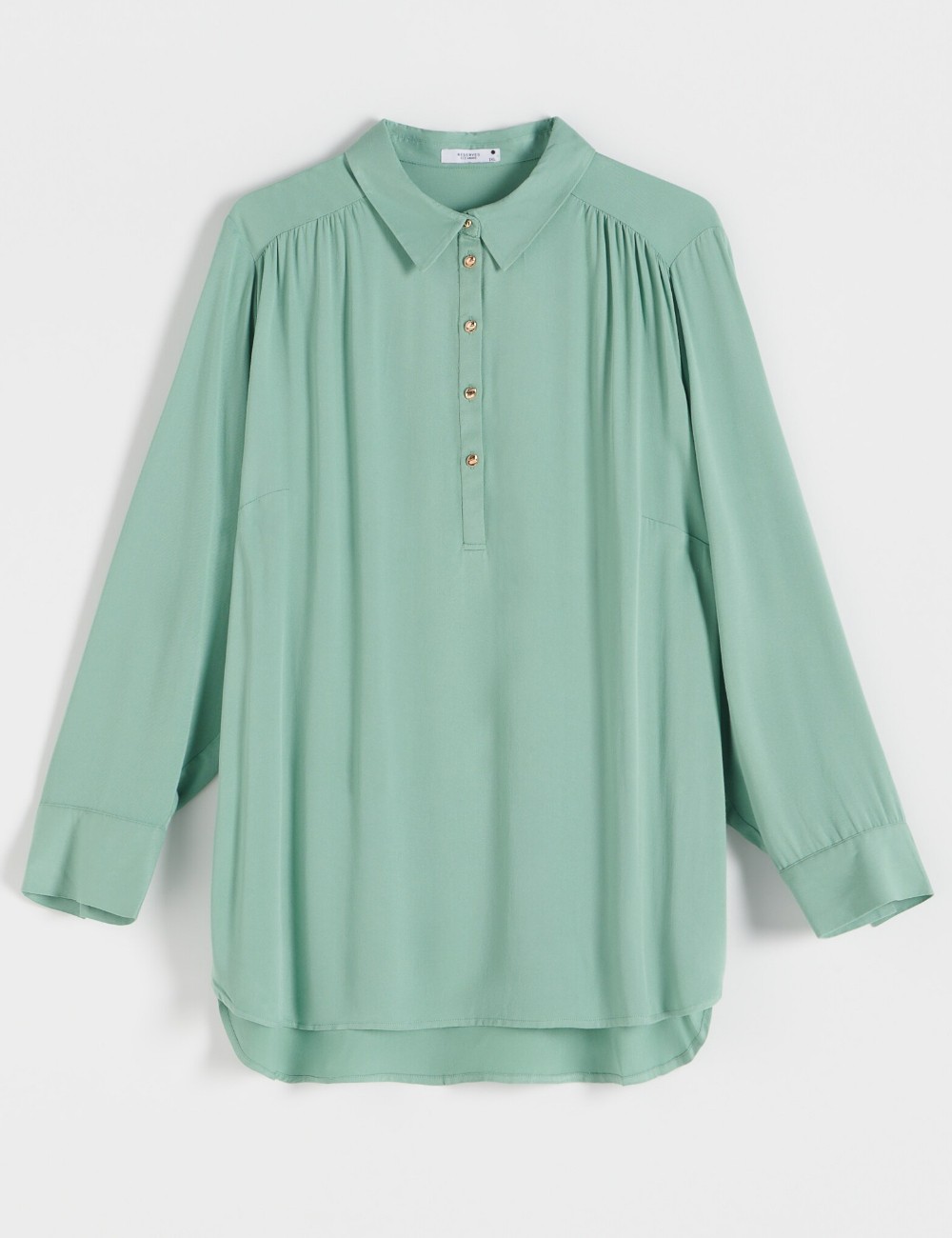 Camasa Reserved Plus Size, turcoaz - 1 | YEO