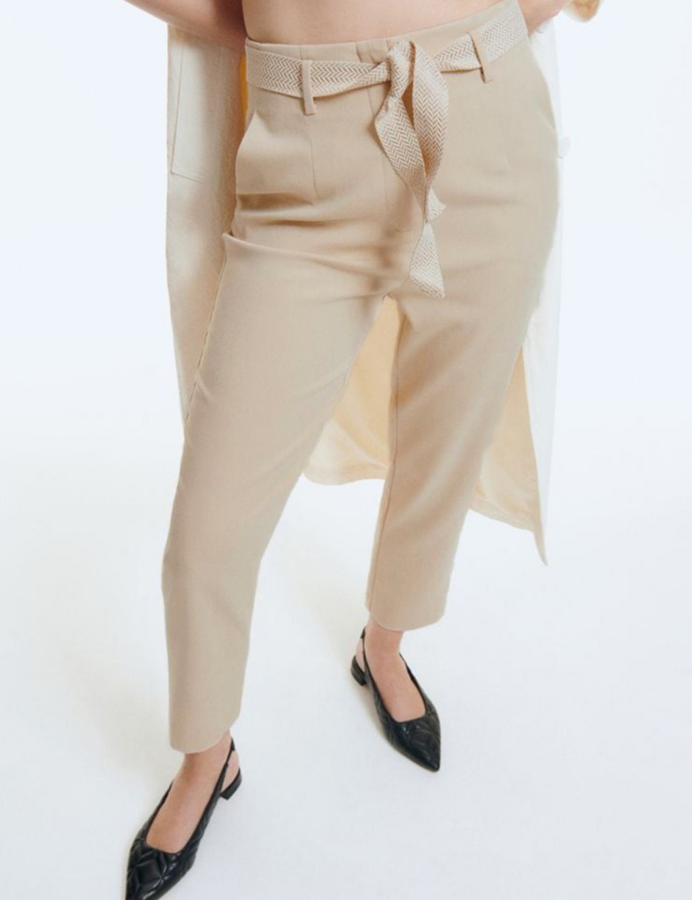 Pantaloni Reserved, crem - 1 | YEO