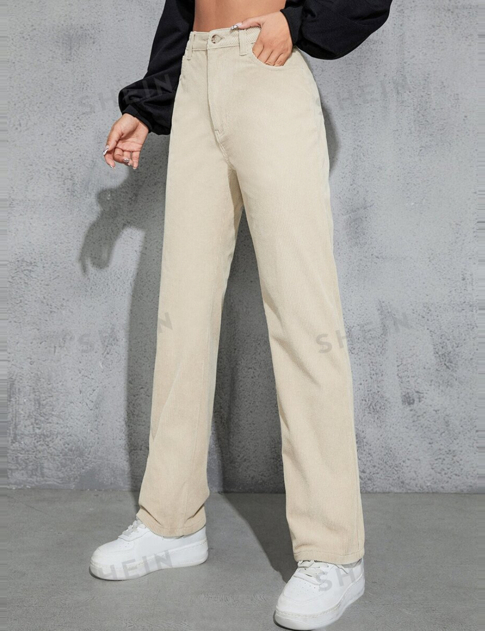 Pantaloni SHEIN, crem