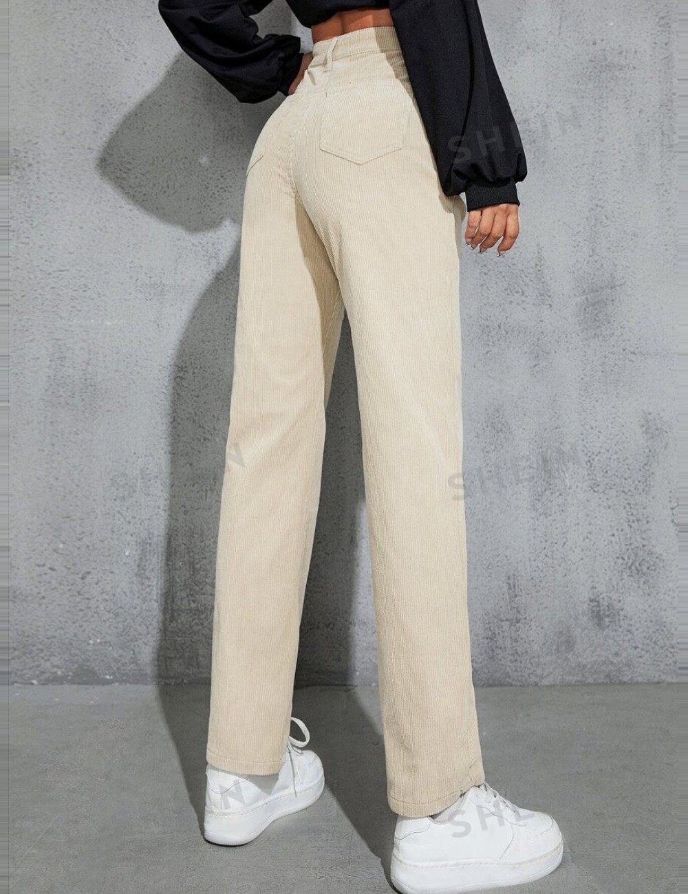Pantaloni SHEIN, crem - 1 | YEO