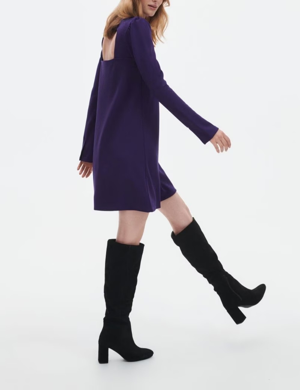 Rochie scurta Reserved, mov - 1 | YEO