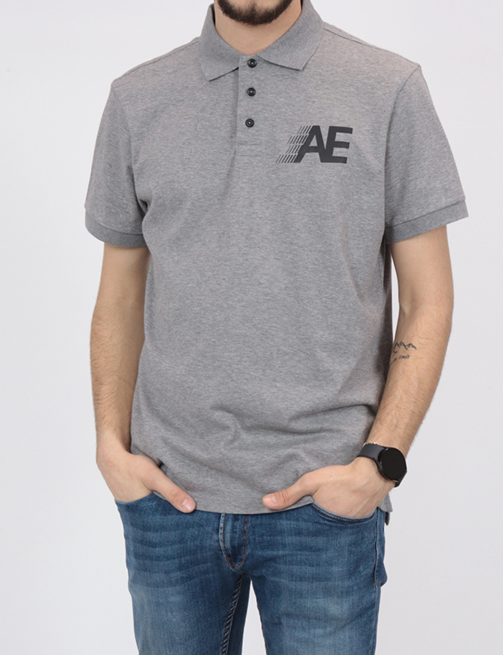 Tricou American Eagle, gri