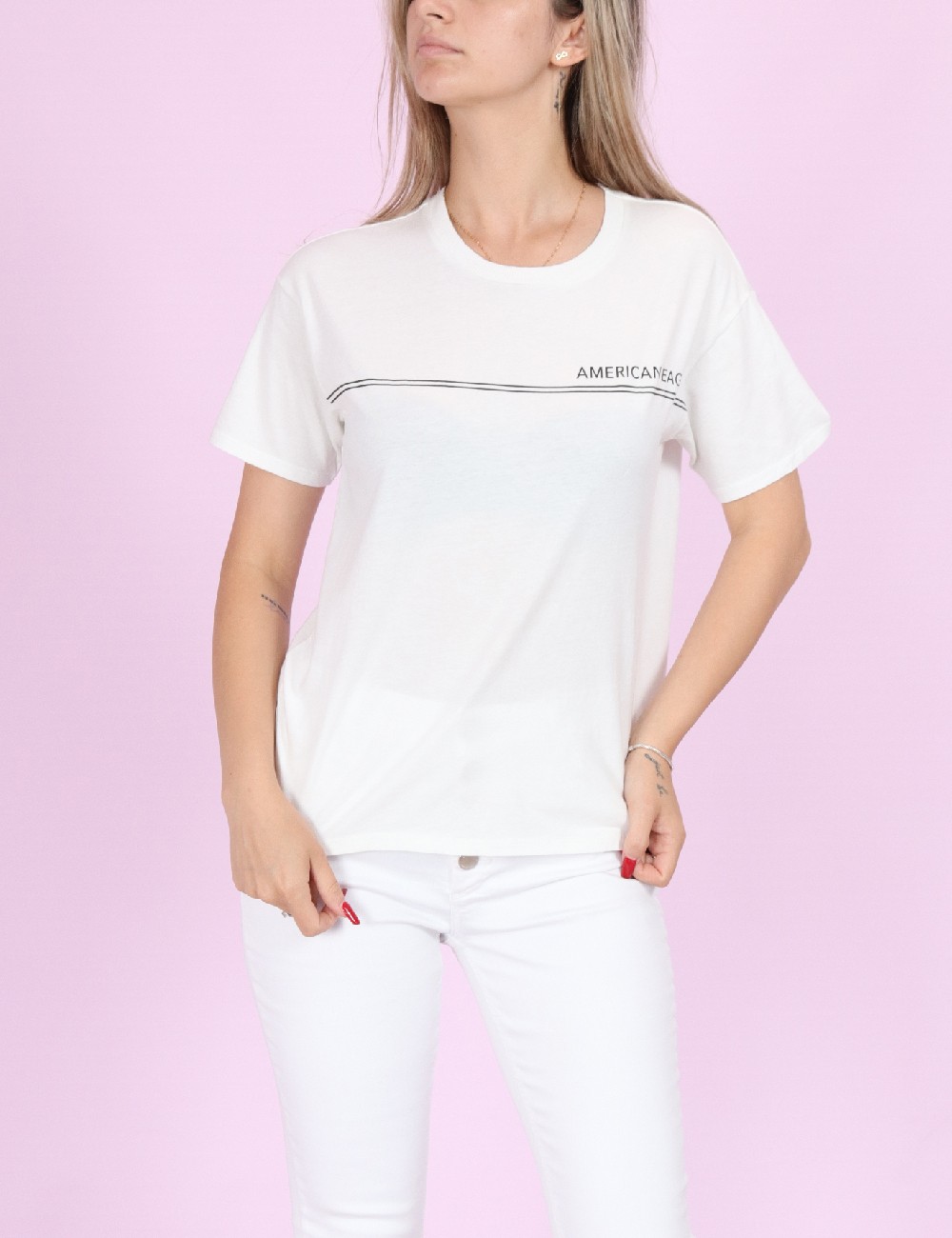 Tricou American Eagle, alb