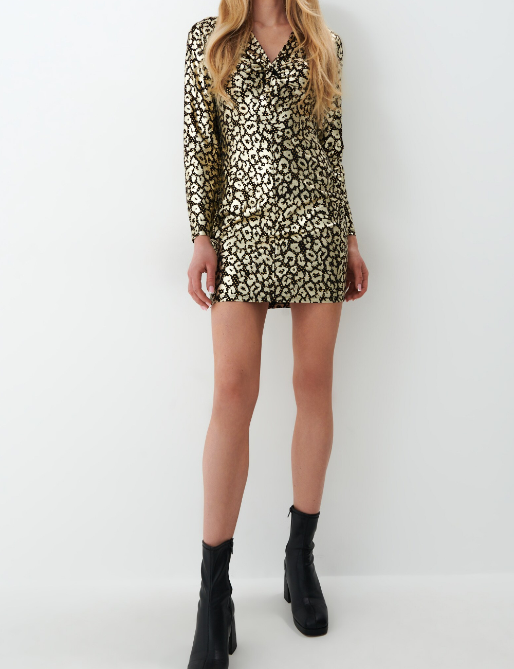 Rochie scurta Mohito, auriu