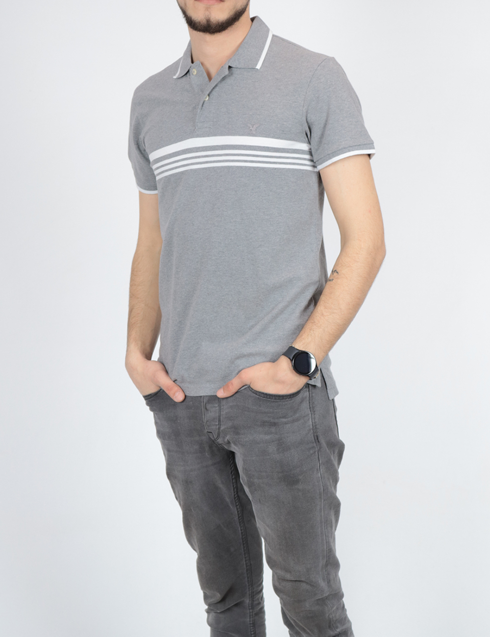 Tricou American Eagle, gri