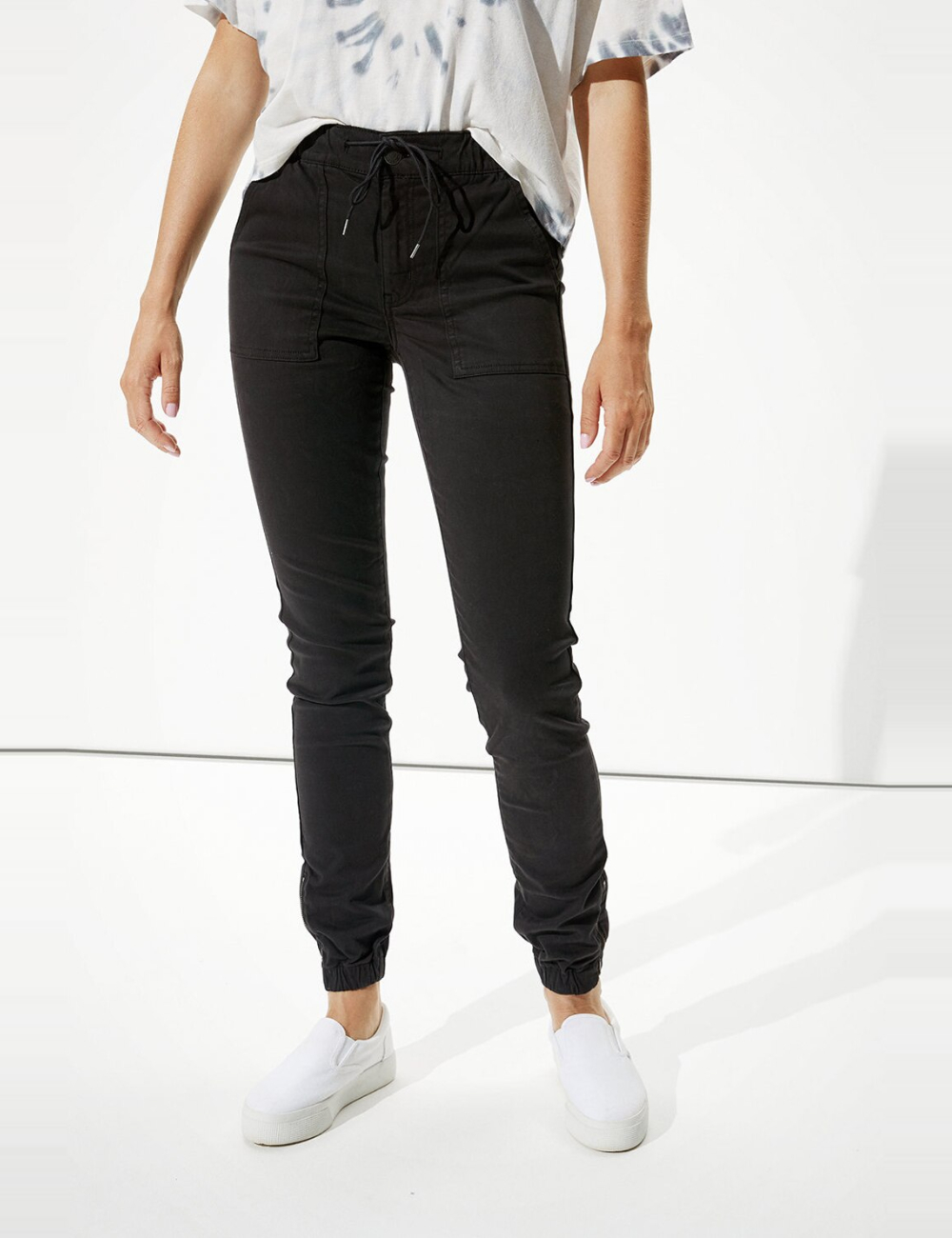 Pantaloni American Eagle, negru