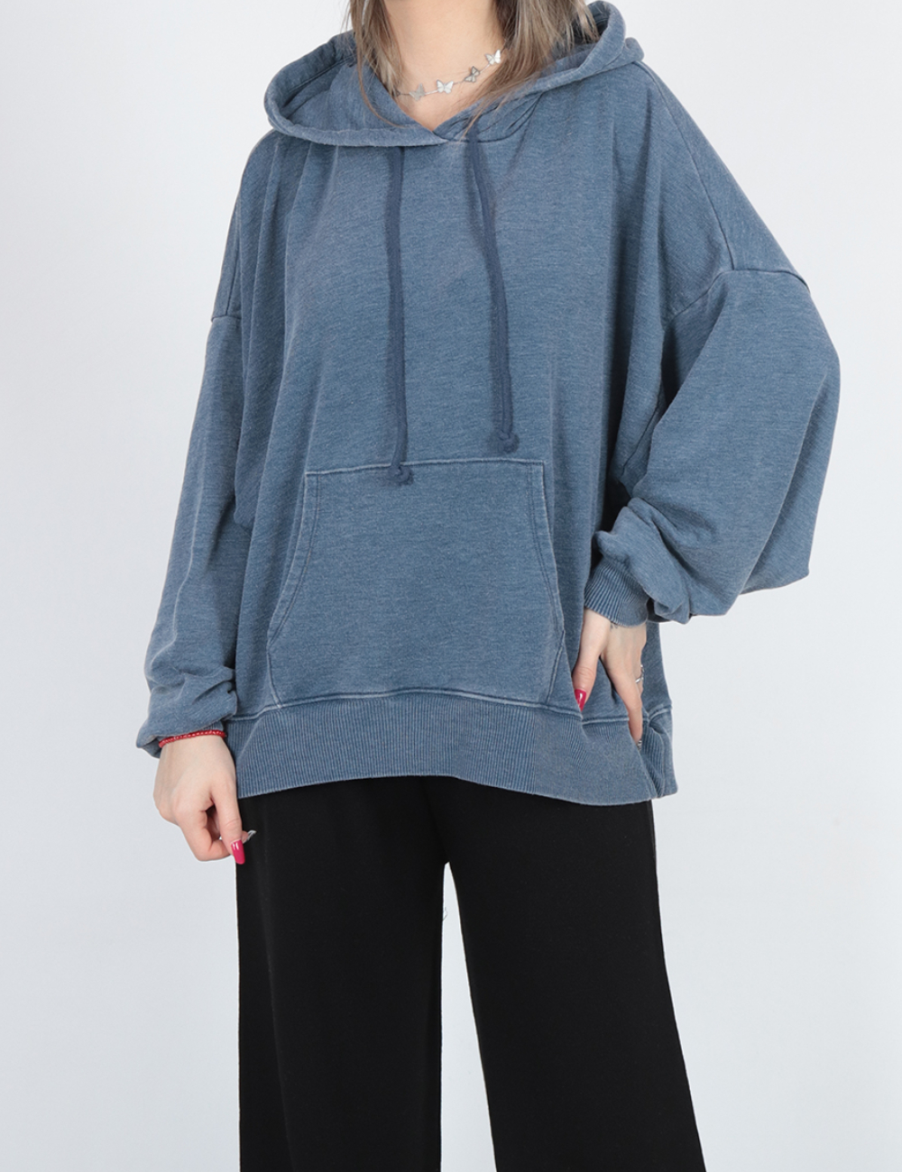 Hanorac Oversize American Eagle, bleumarin