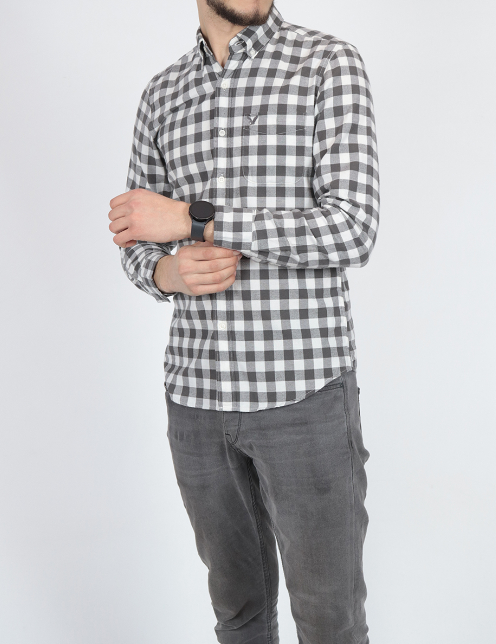 Camasa American Eagle, gri