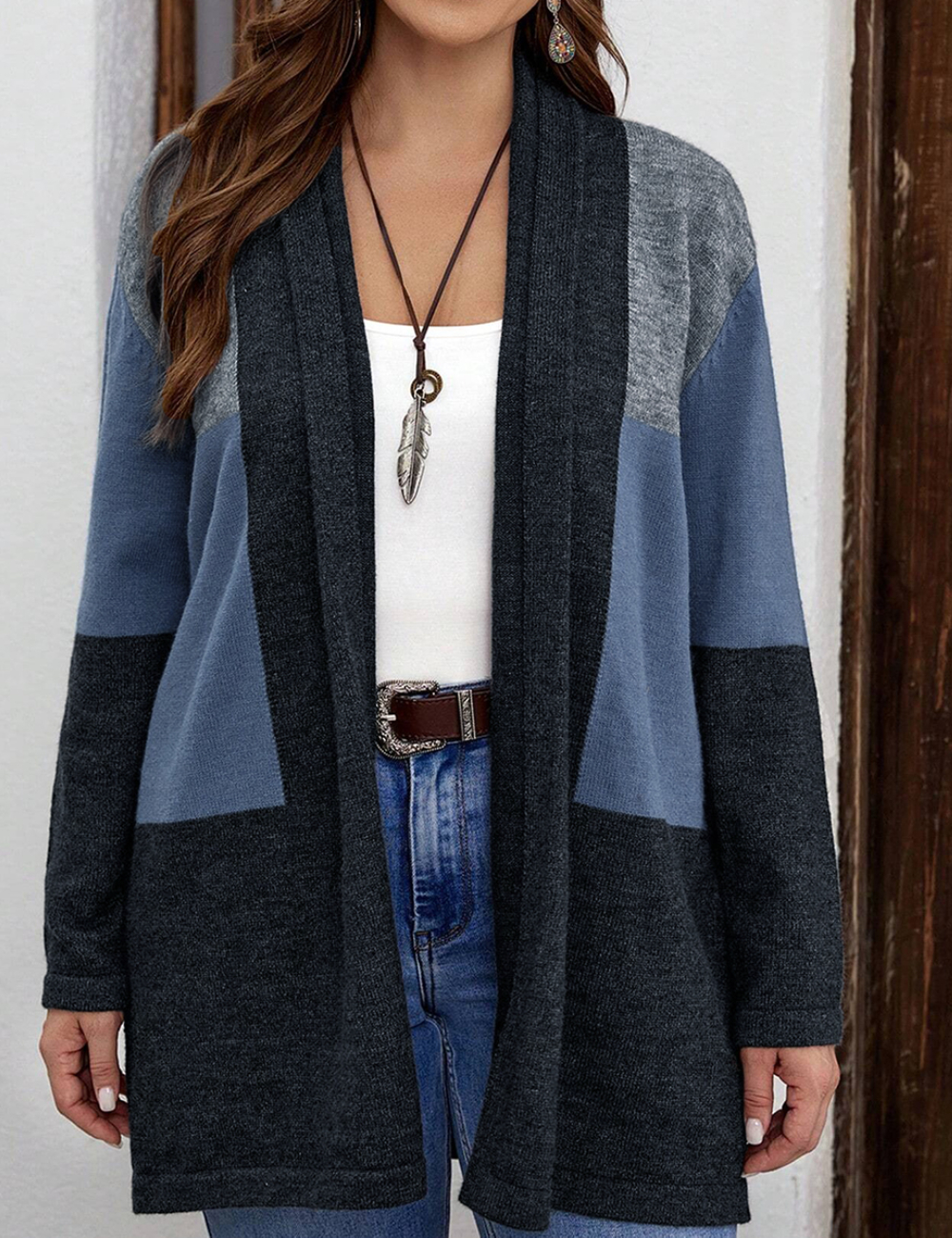 Cardigan Emery Rose Curve, gri