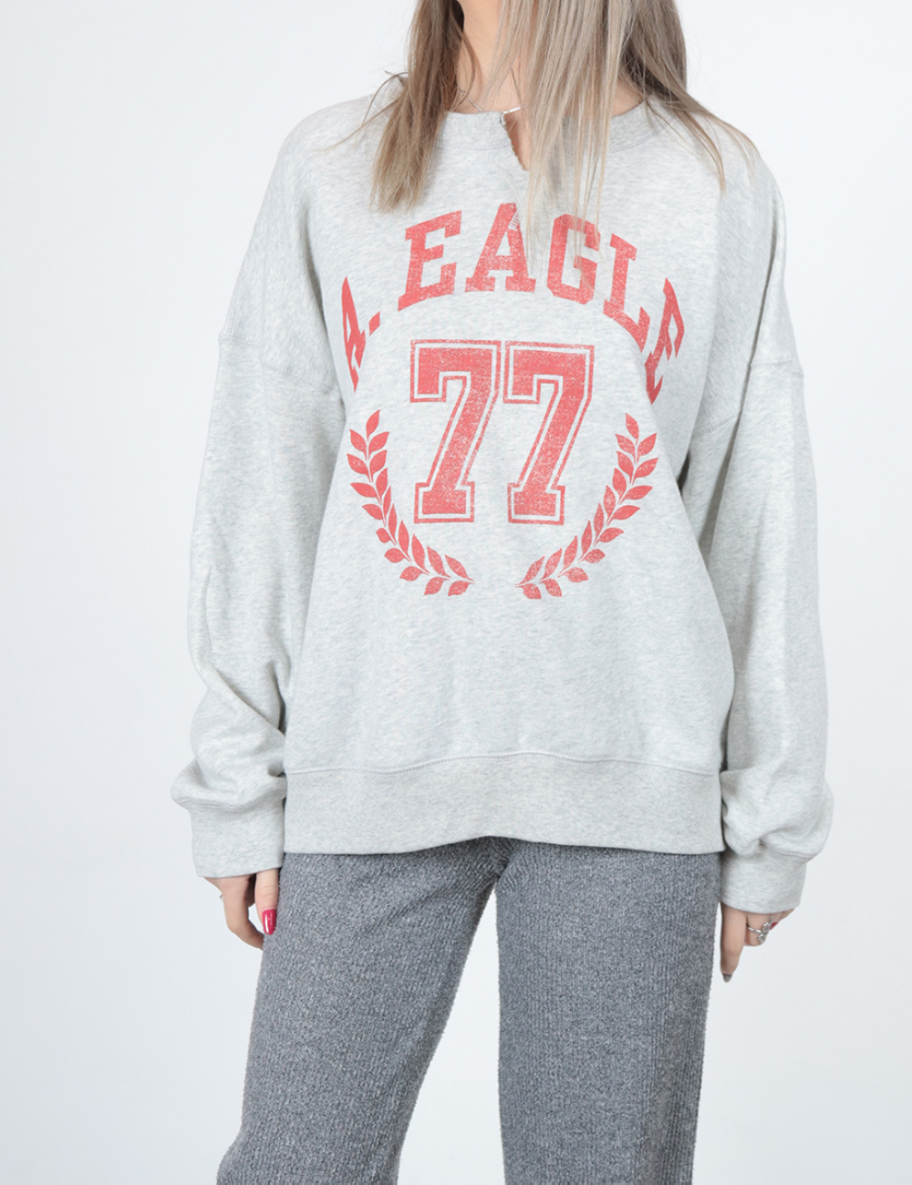 Bluza Oversize American Eagle, gri