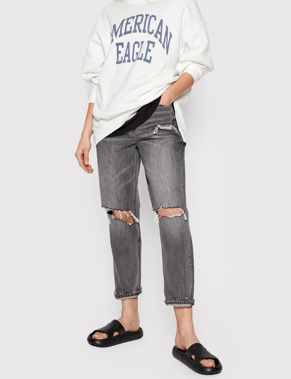 Blugi American Eagle, gri