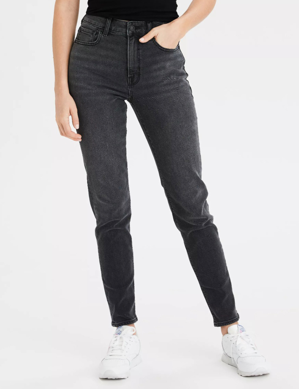 Blugi American Eagle, gri inchis