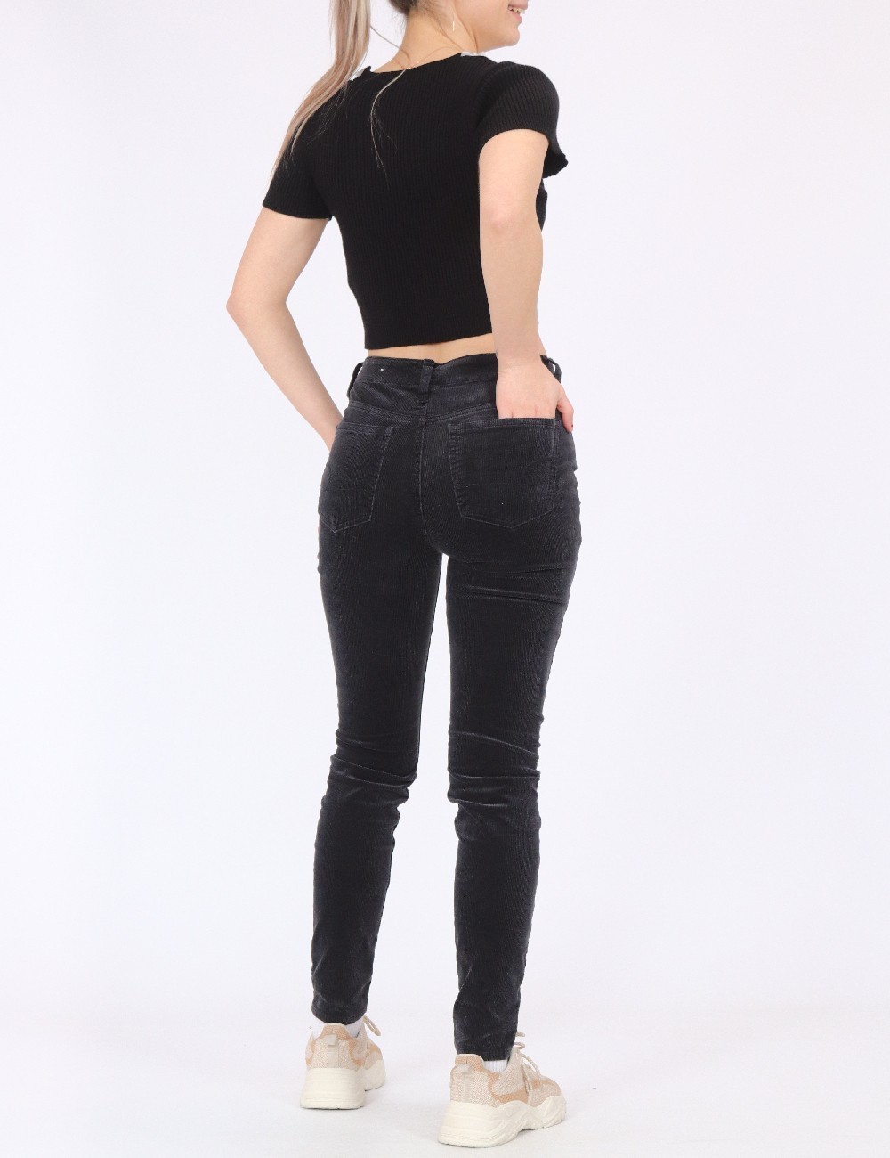 Pantaloni American Eagle, gri inchis - 1 | YEO