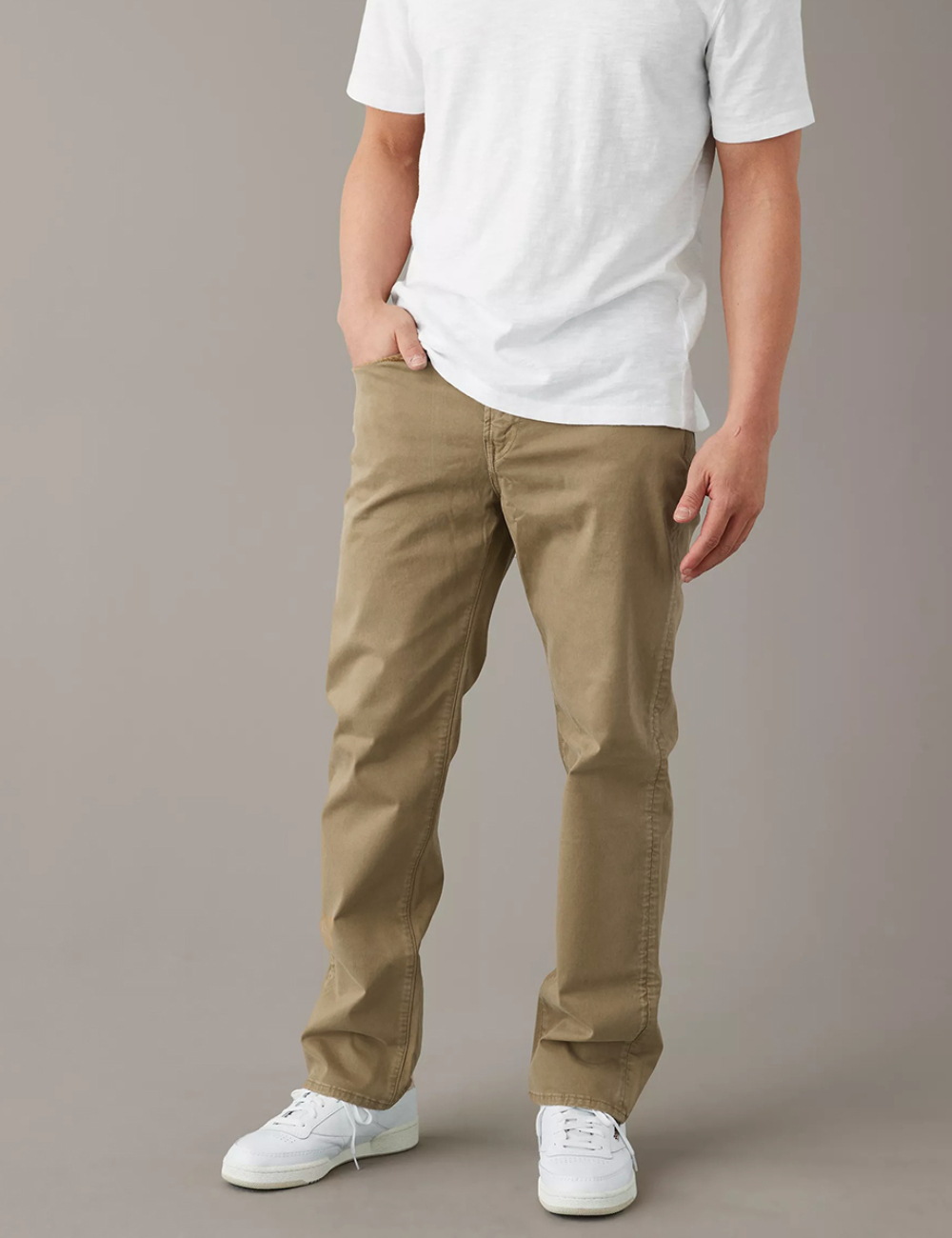 Pantaloni American Eagle, crem