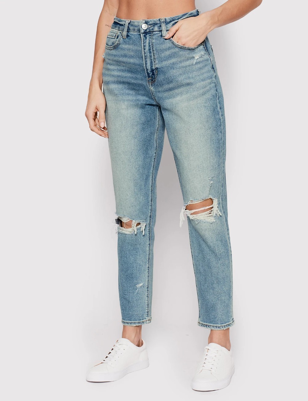 Blugi American Eagle, albastru - 1 | YEO