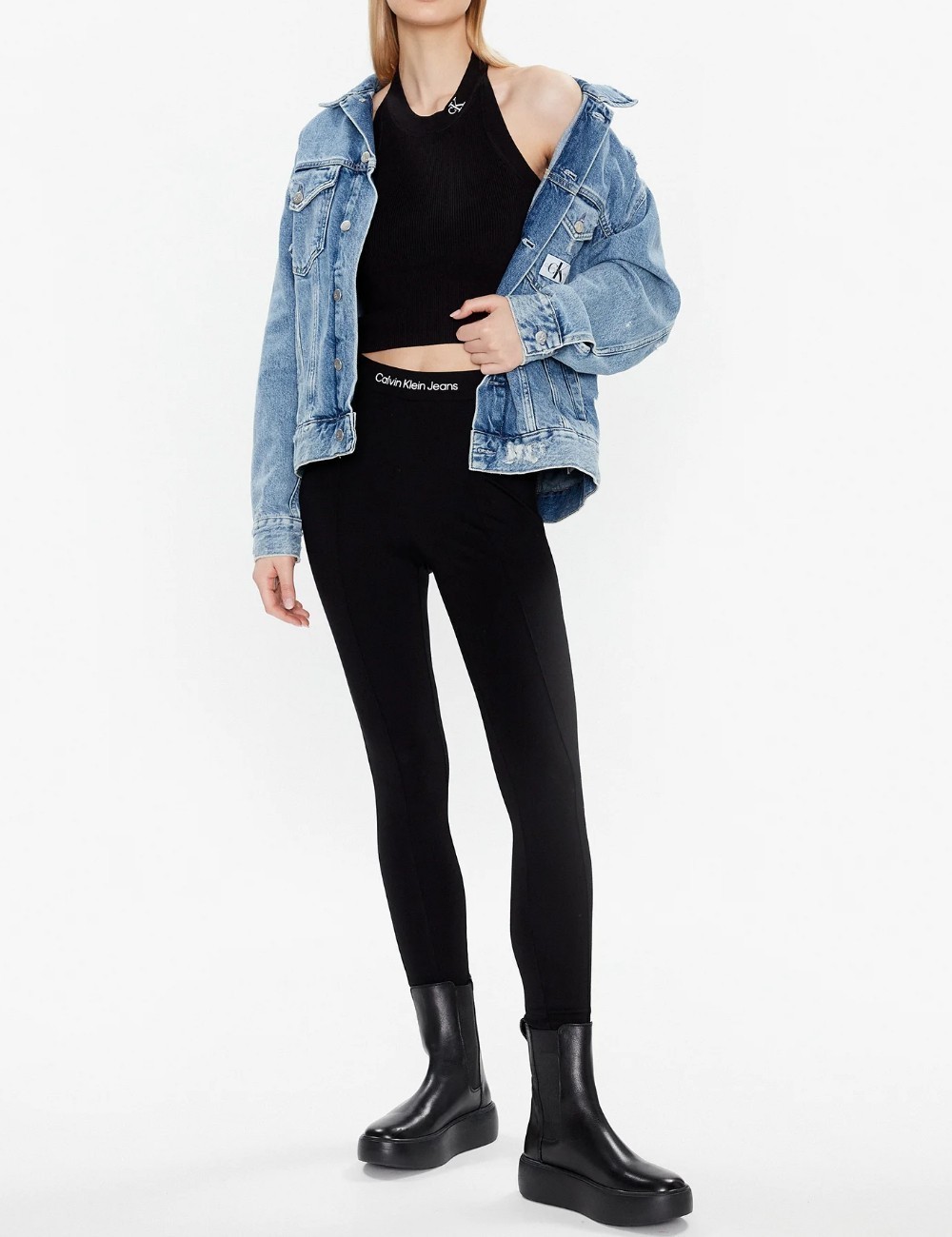 Top Calvin Klein Jeans, negru - 1 | YEO
