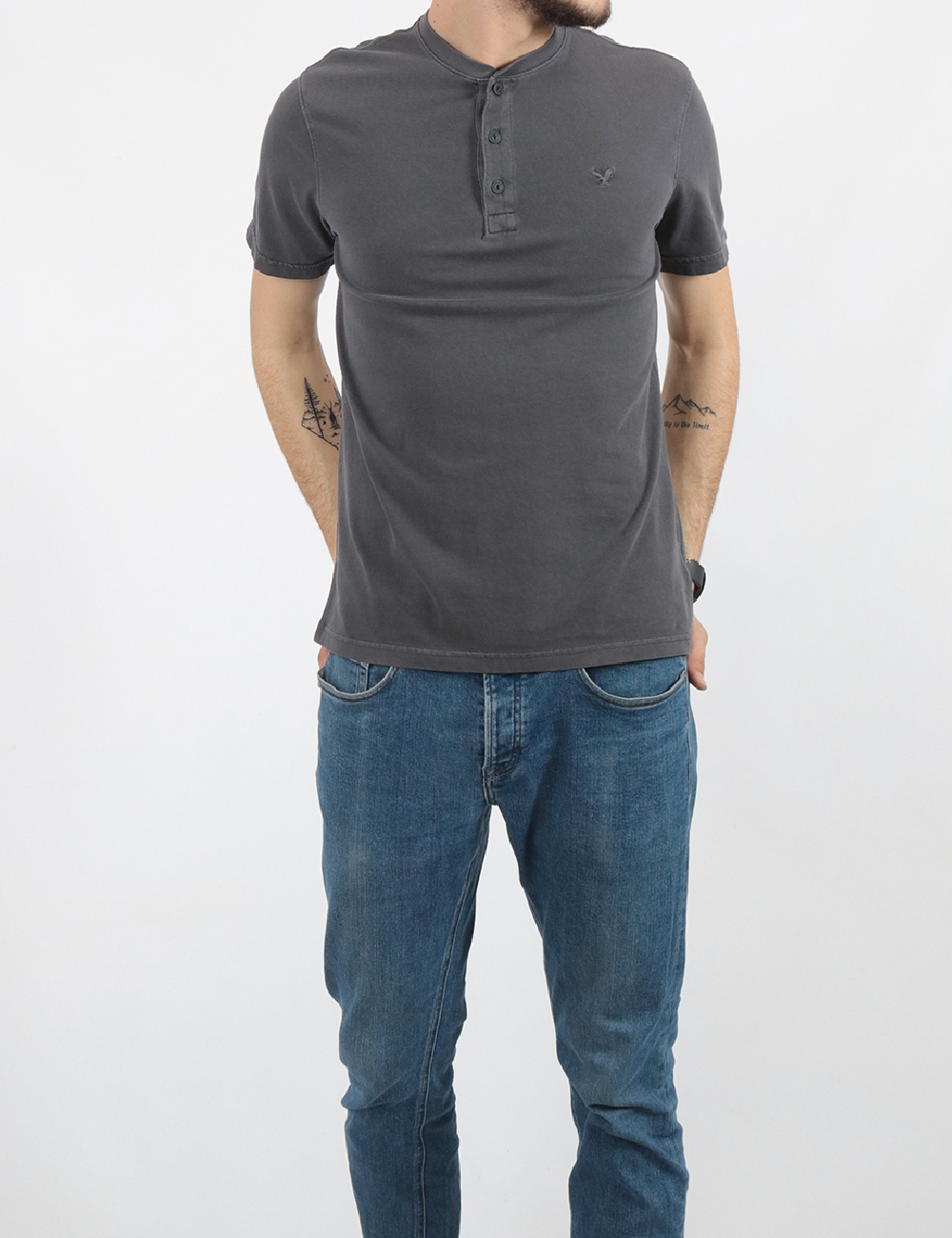 Tricou American Eagle, gri