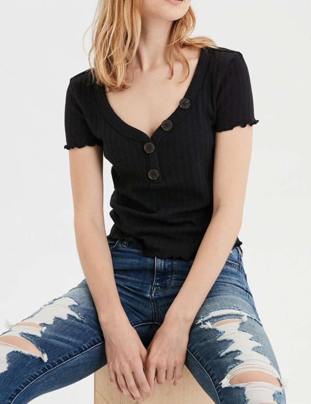 Tricou American Eagle, negru