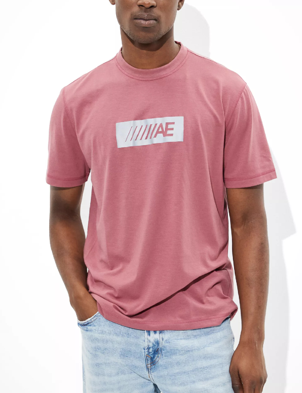 Tricou American Eagle, roz pudra inchis