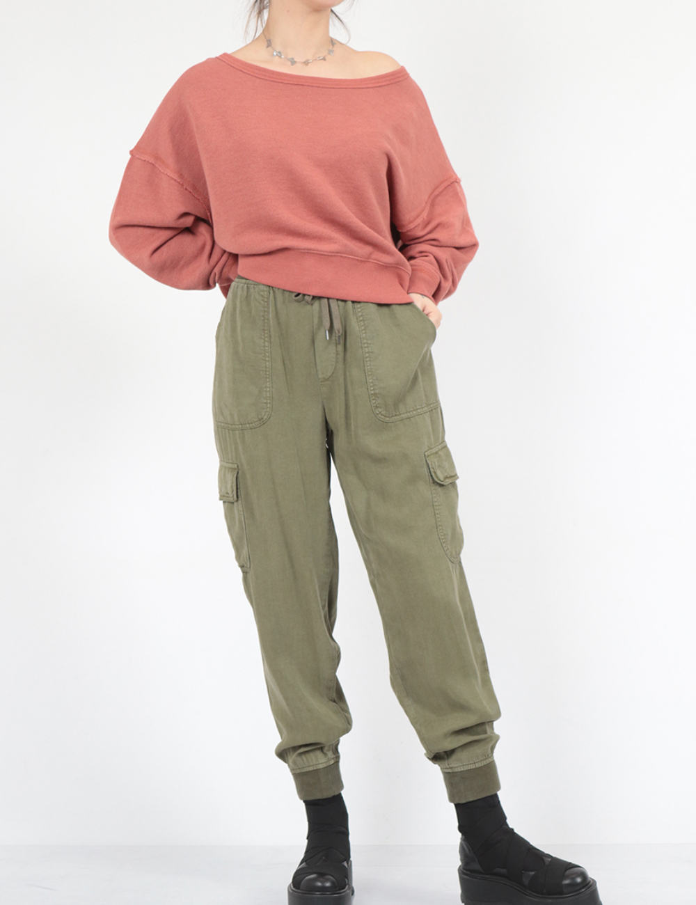 Pantaloni American Eagle, verde