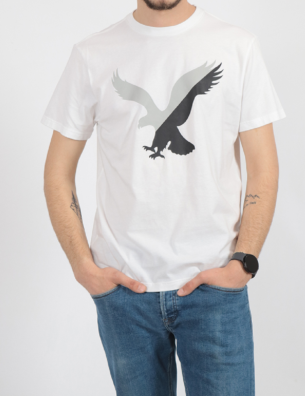 Tricou American Eagle, alb