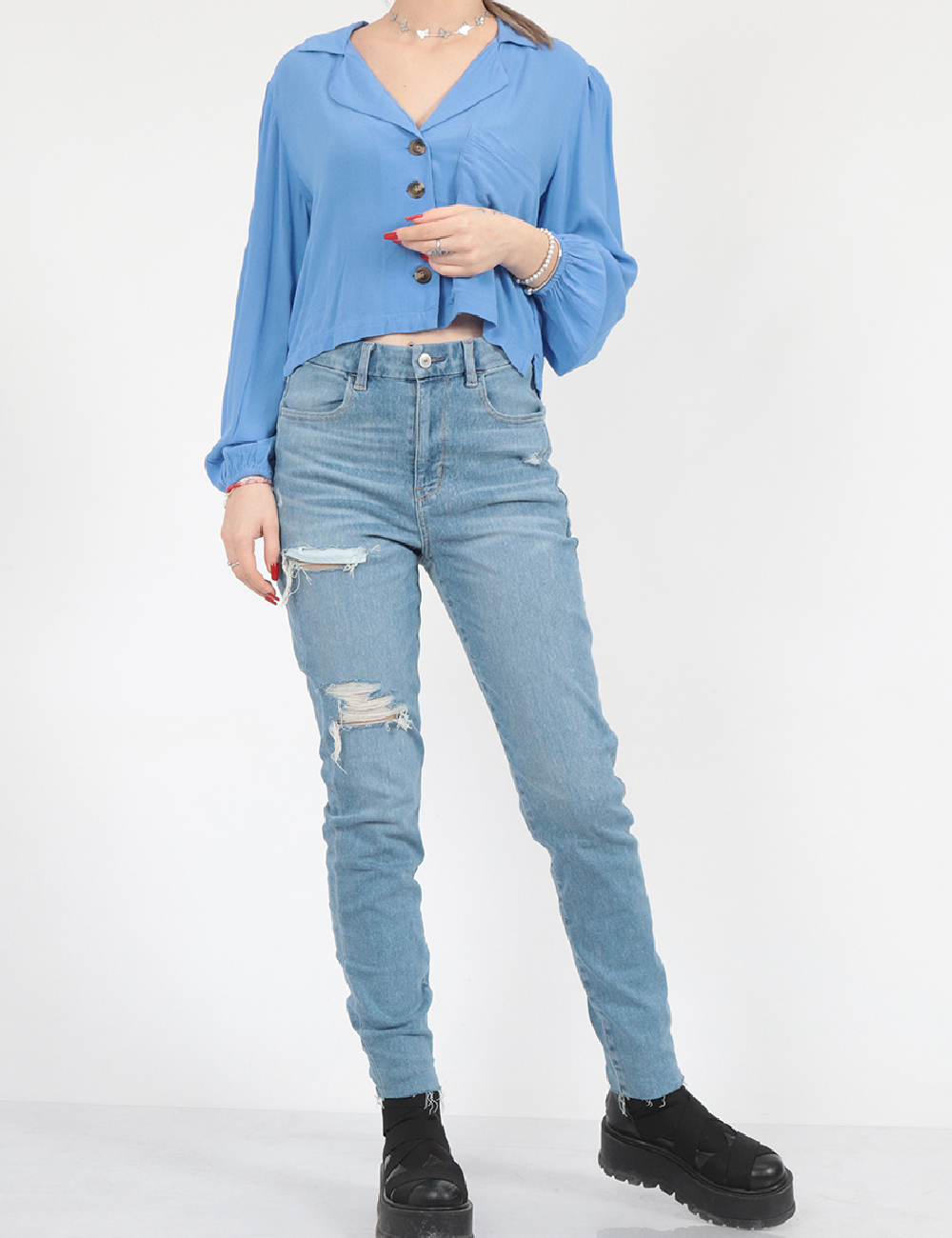 Camasa American Eagle, albastru