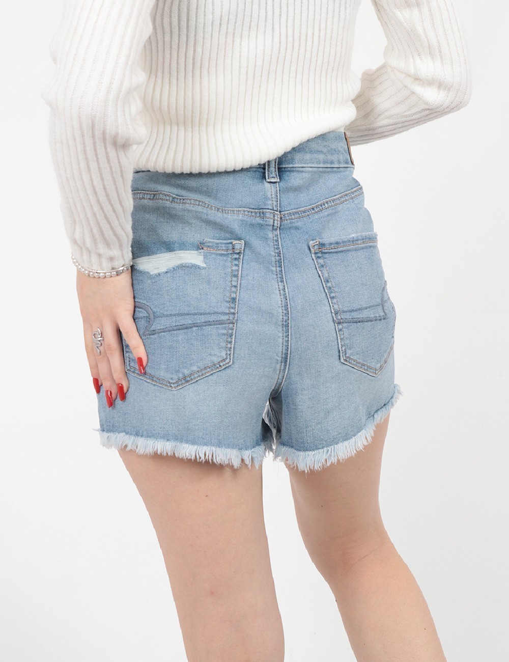 Pantaloni scurti American Eagle, albastru - 1 | YEO