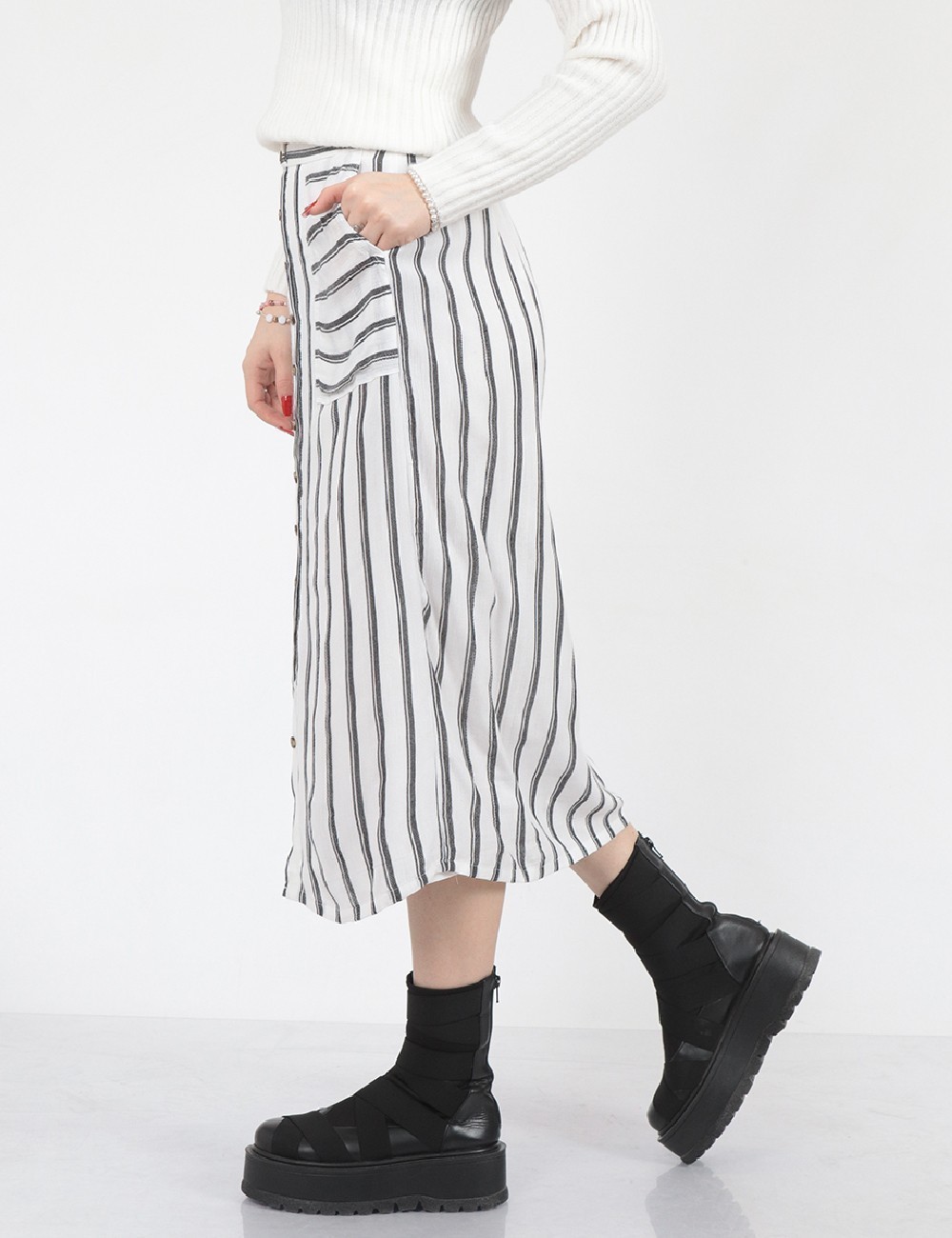 Fusta American Eagle, alb - 1 | YEO
