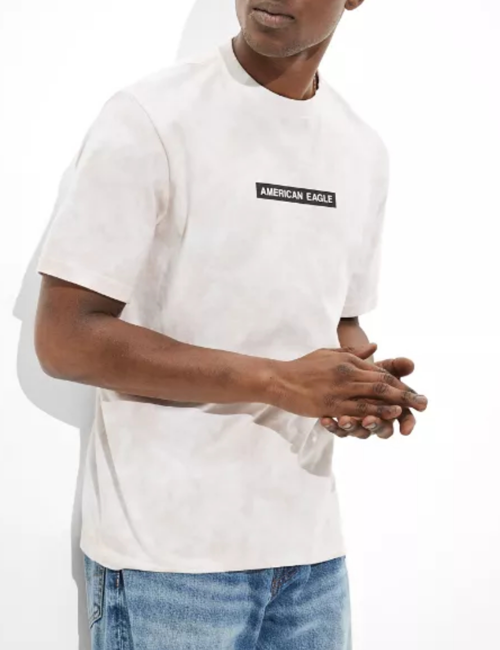 Tricou American Eagle, crem