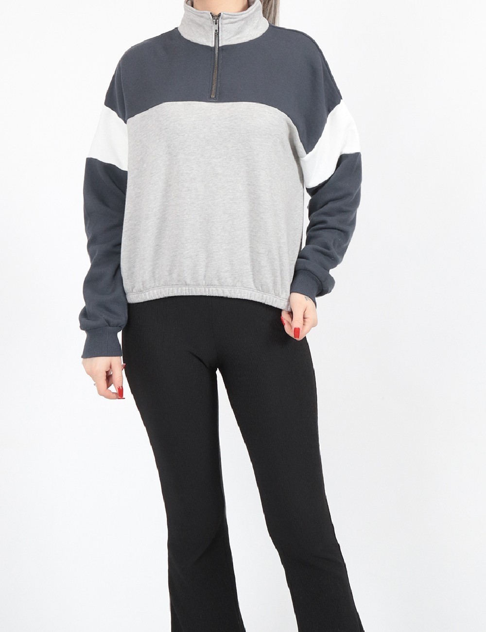 Bluza American Eagle, gri - 1 | YEO