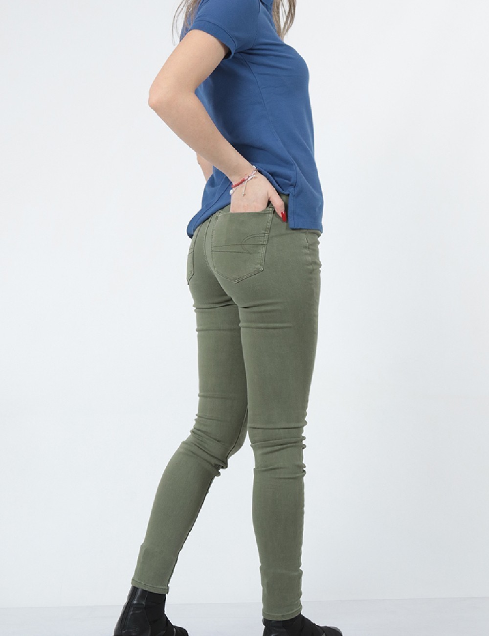Blugi American Eagle, verde - 1 | YEO