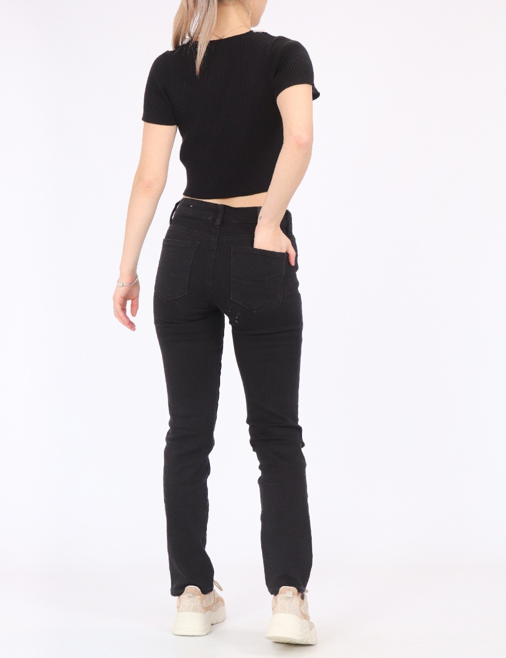 Blugi American Eagle, negru - 1 | YEO