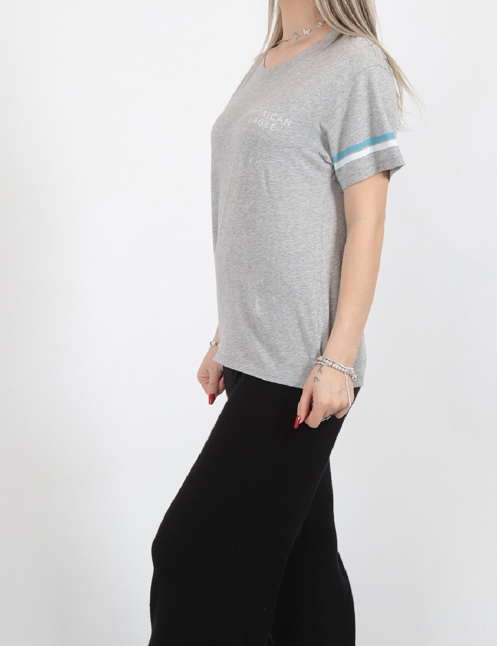 Tricou American Eagle, gri - 1 | YEO