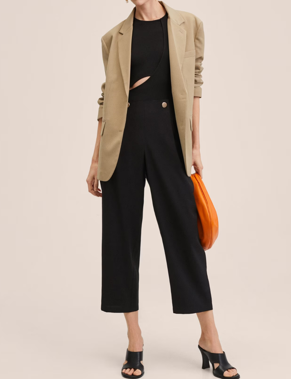 Pantaloni Mango, negru
