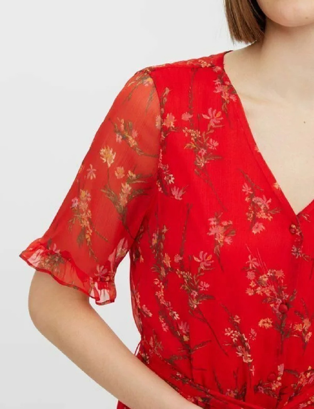 Rochie scurta Vero Moda, rosu - 1 | YEO