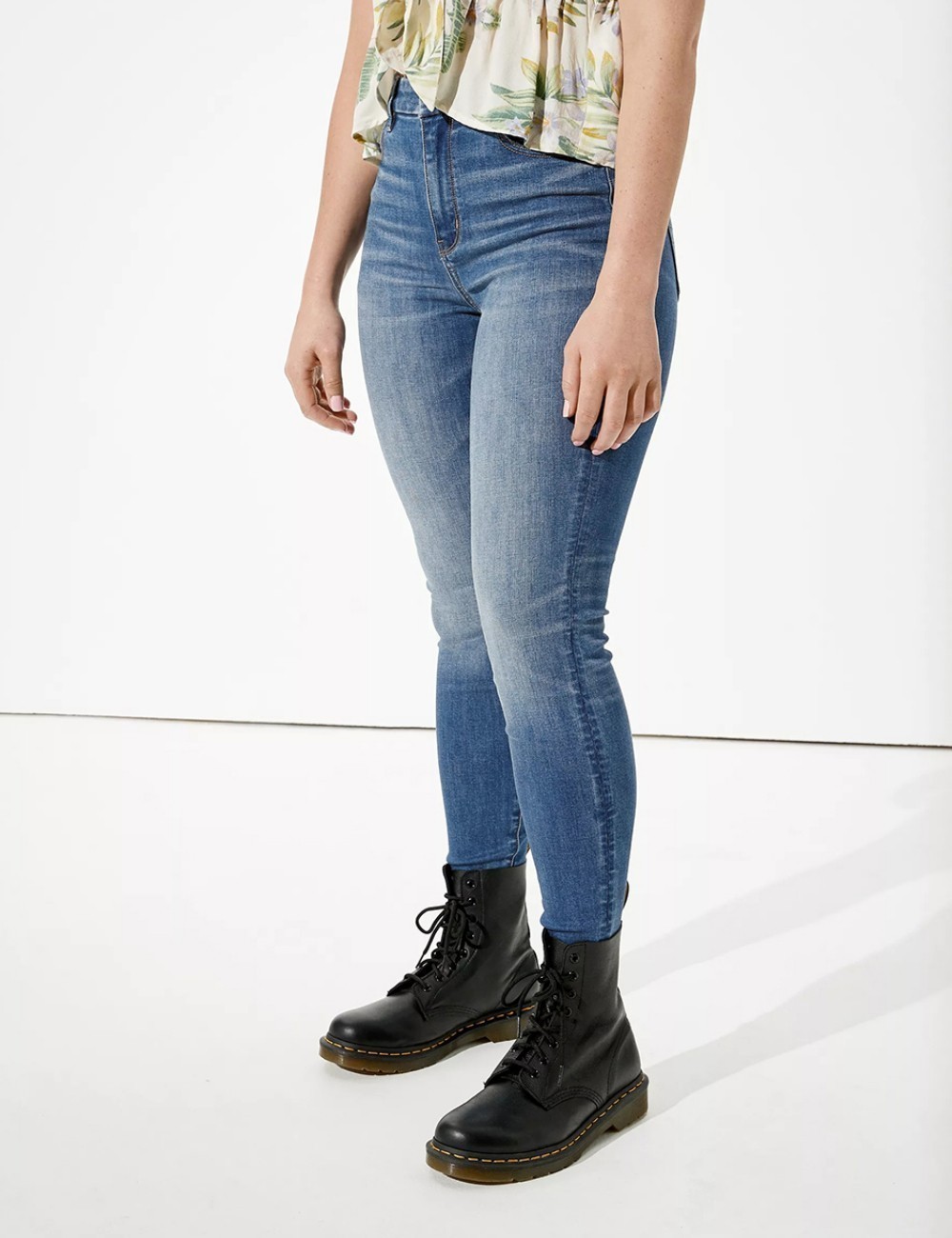 Blugi American Eagle, albastru - 1 | YEO