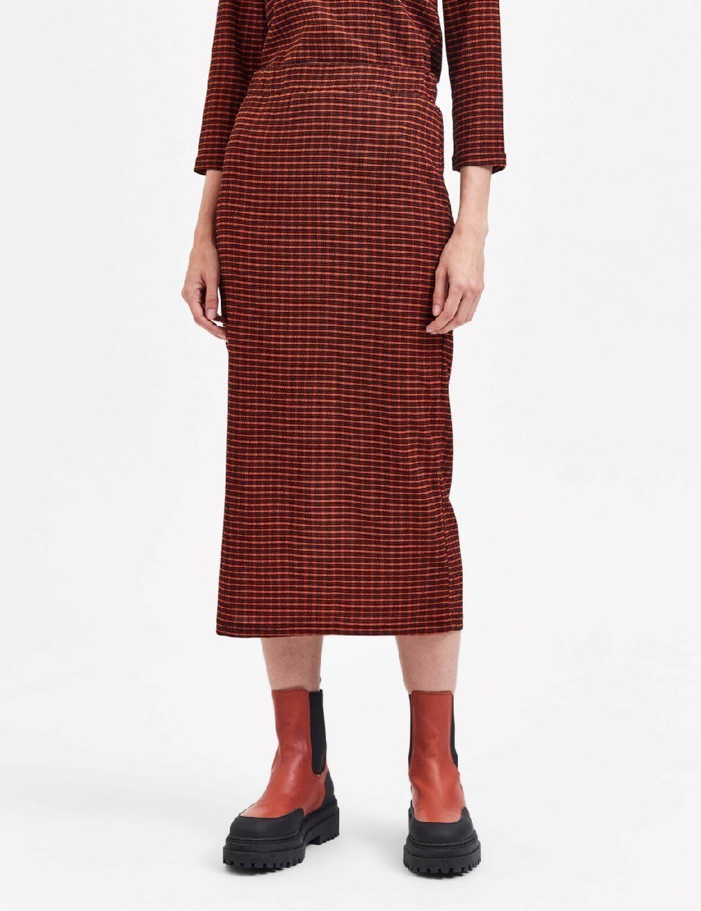 Fusta Selected Femme, portocaliu - 1 | YEO