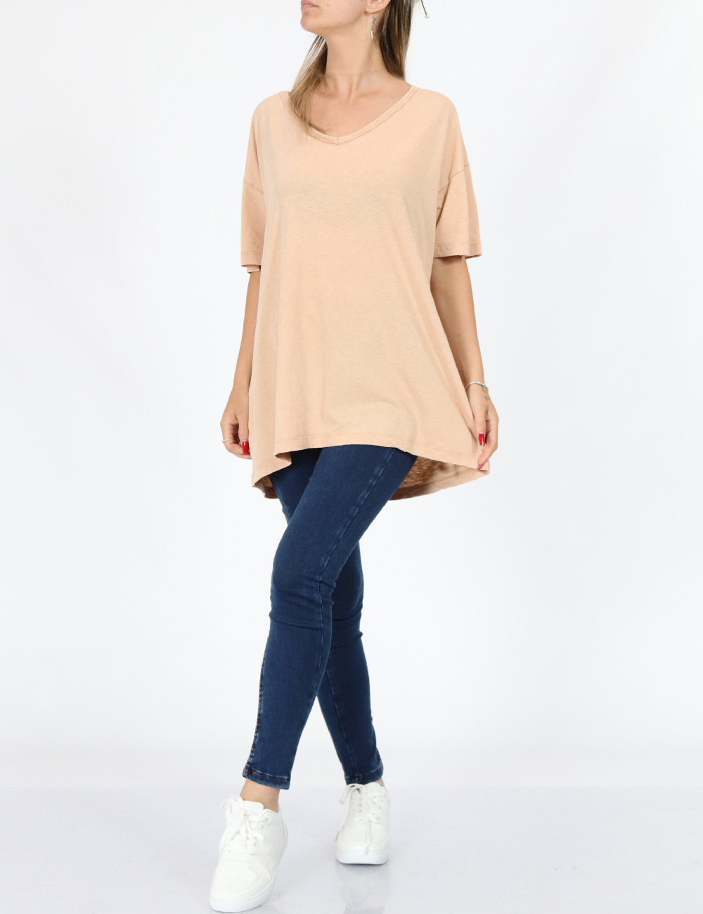 Tricou Oversize Aerie, crem
