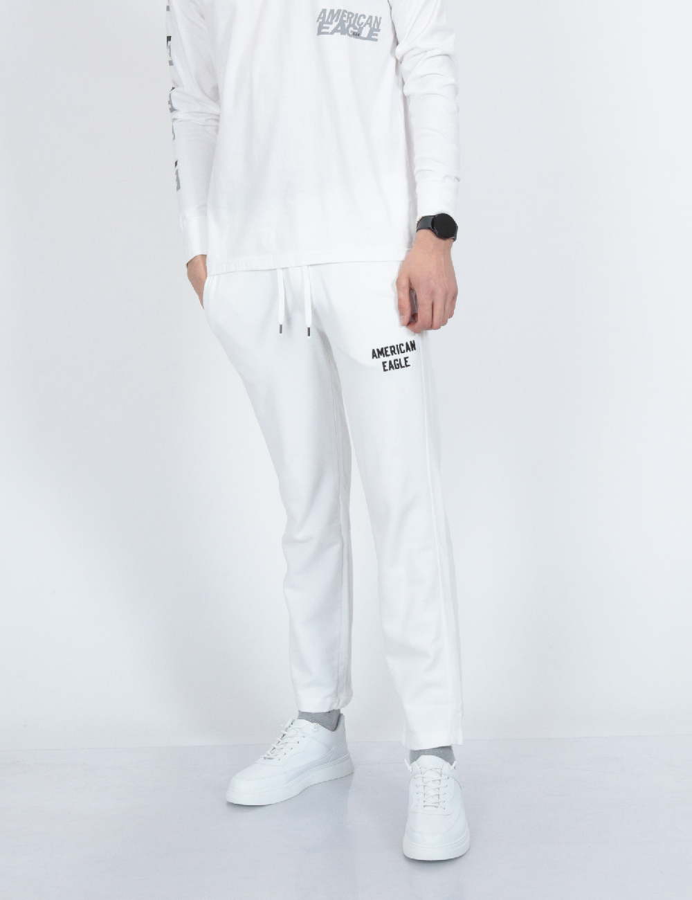 Pantaloni American Eagle, alb