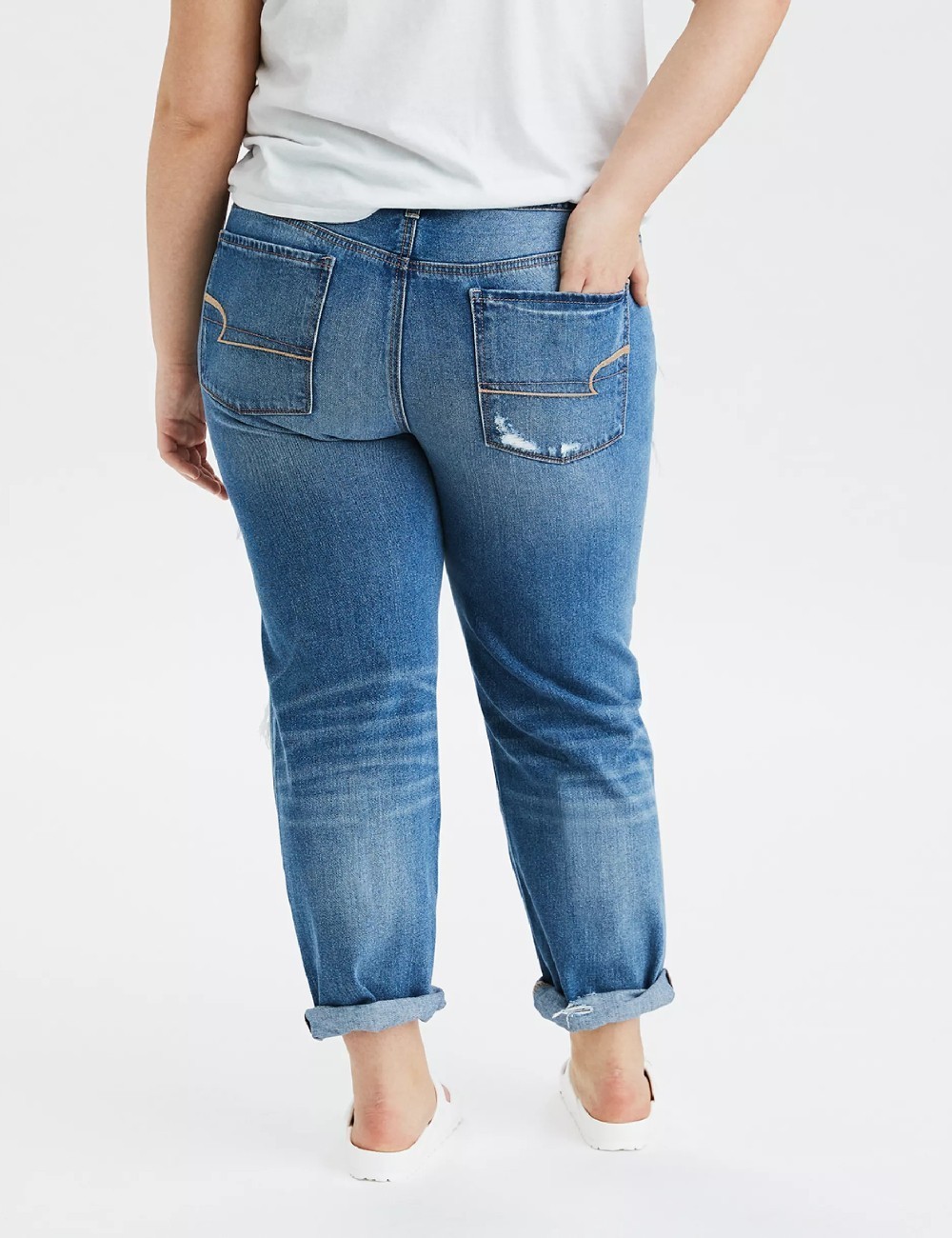 Blugi American Eagle, albastru - 1 | YEO