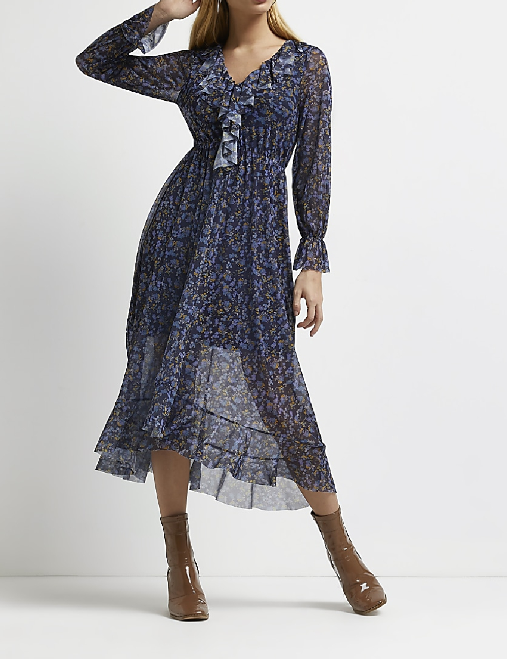 Rochie medie River Island, bleumarin