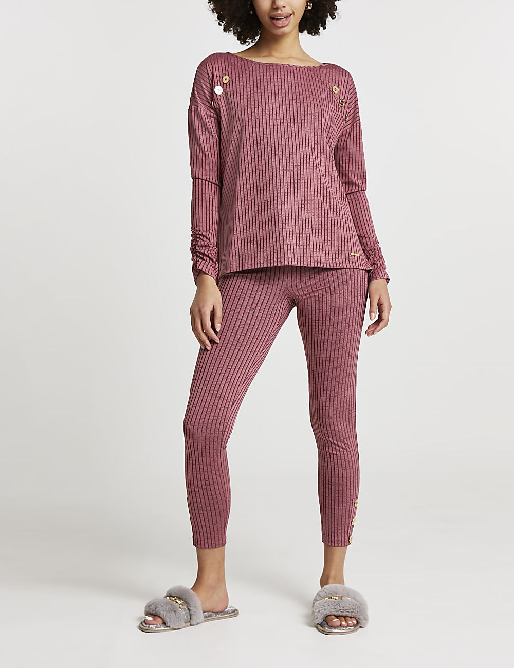 Bluza River Island, roz pudra inchis