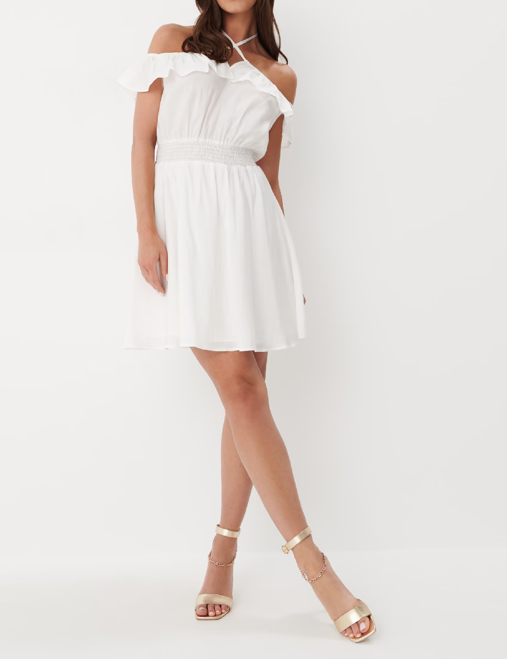 Rochie scurta Mohito, alb