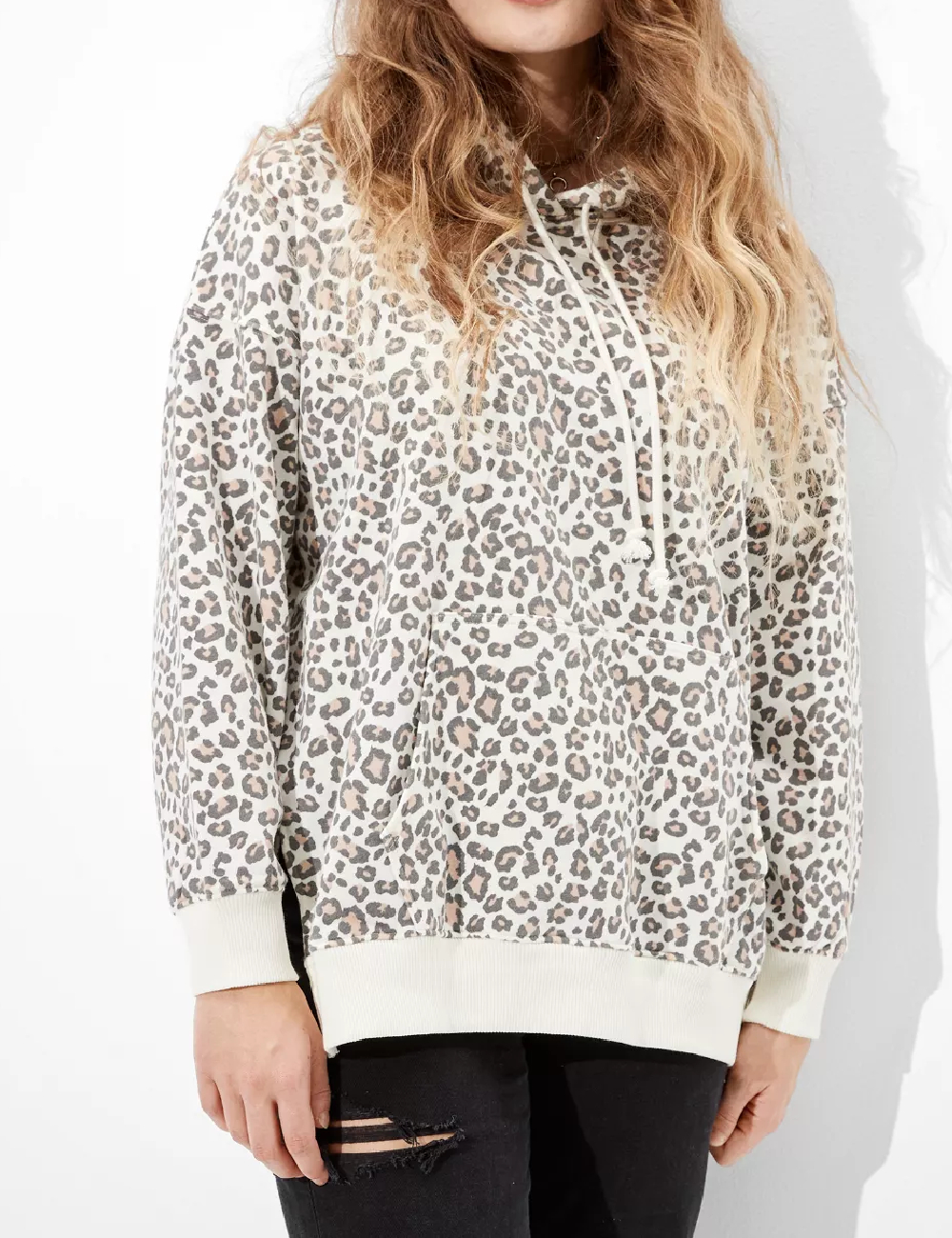 Hanorac Oversize American Eagle, animal print